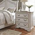 Magnolia Manor Antique White 3 Drawer Bedside Chest