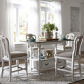 Magnolia Manor Antique White 5 Piece Counter Height Gathering Set