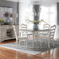 Magnolia Manor Antique White 5 Piece Leg Table Set