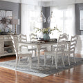 Magnolia Manor Antique White 7 Piece Leg Table Set