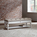 Magnolia Manor Antique White Bed Bench