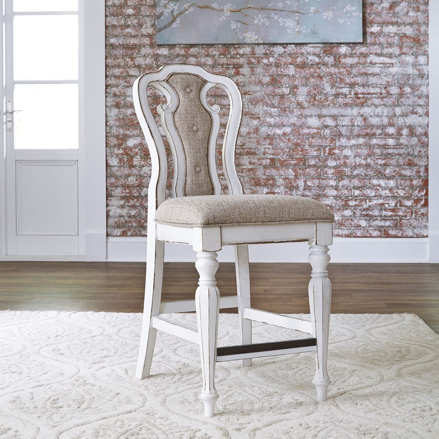 Magnolia Manor Antique White Counter Height Chair