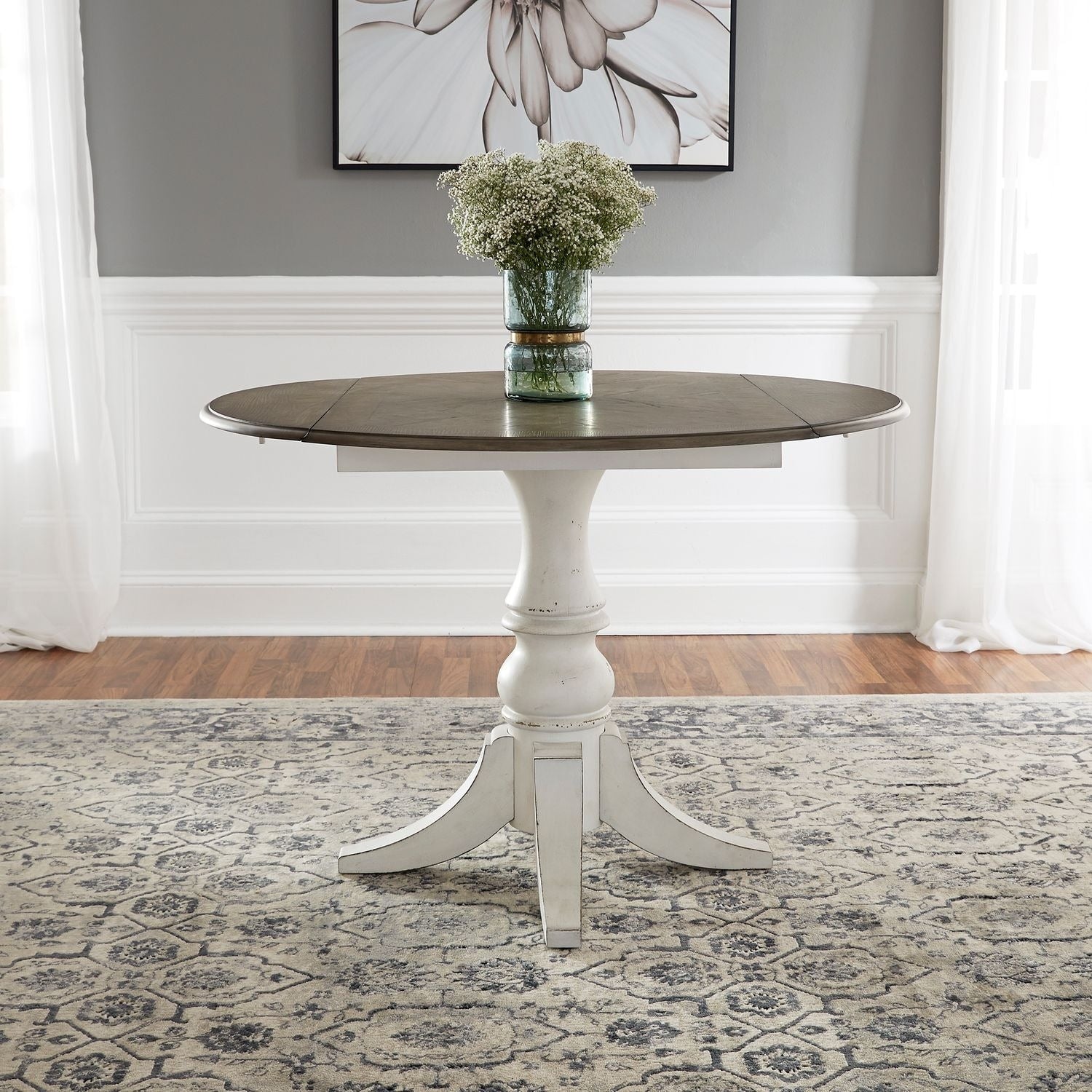 Magnolia Manor Antique White Drop Leaf Table Antique White