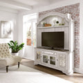 Magnolia Manor Antique White 2 Piece Entertainment Center