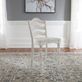 Magnolia Manor Antique White Ladder Back Counter Chairs Set Of 2