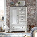 Magnolia Manor Antique White 6 Drawer Master Chest