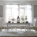 Liberty Antique White 5 Piece Rectangular Leg Table Set