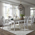 Liberty Magnolia Manor Antique White 7 Piece Rectangular Leg Table Set