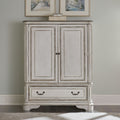 Magnolia Manor Antique White Door Chest Armoire