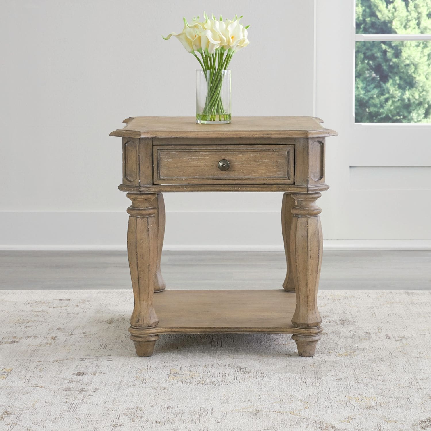 Magnolia Manor Antique White End Table