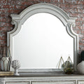 Magnolia Manor Antique White Scroll Mirror White Oak Off White