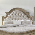 Magnolia Manor Antique White Queen Upholstered Panel Headboard