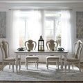 Magnolia Manor Antique White 5 Piece Splat Back Rectangular Dinette Set