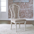 Magnolia Manor Antique White Upholstered Side Chair