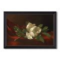 Magnolia On Red C 1885 1890 Martin Johnson Heade Custom Framed Canvas