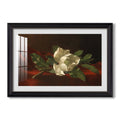 Magnolia On Red C 1885 1890 Martin Johnson Heade Custom Framed Print