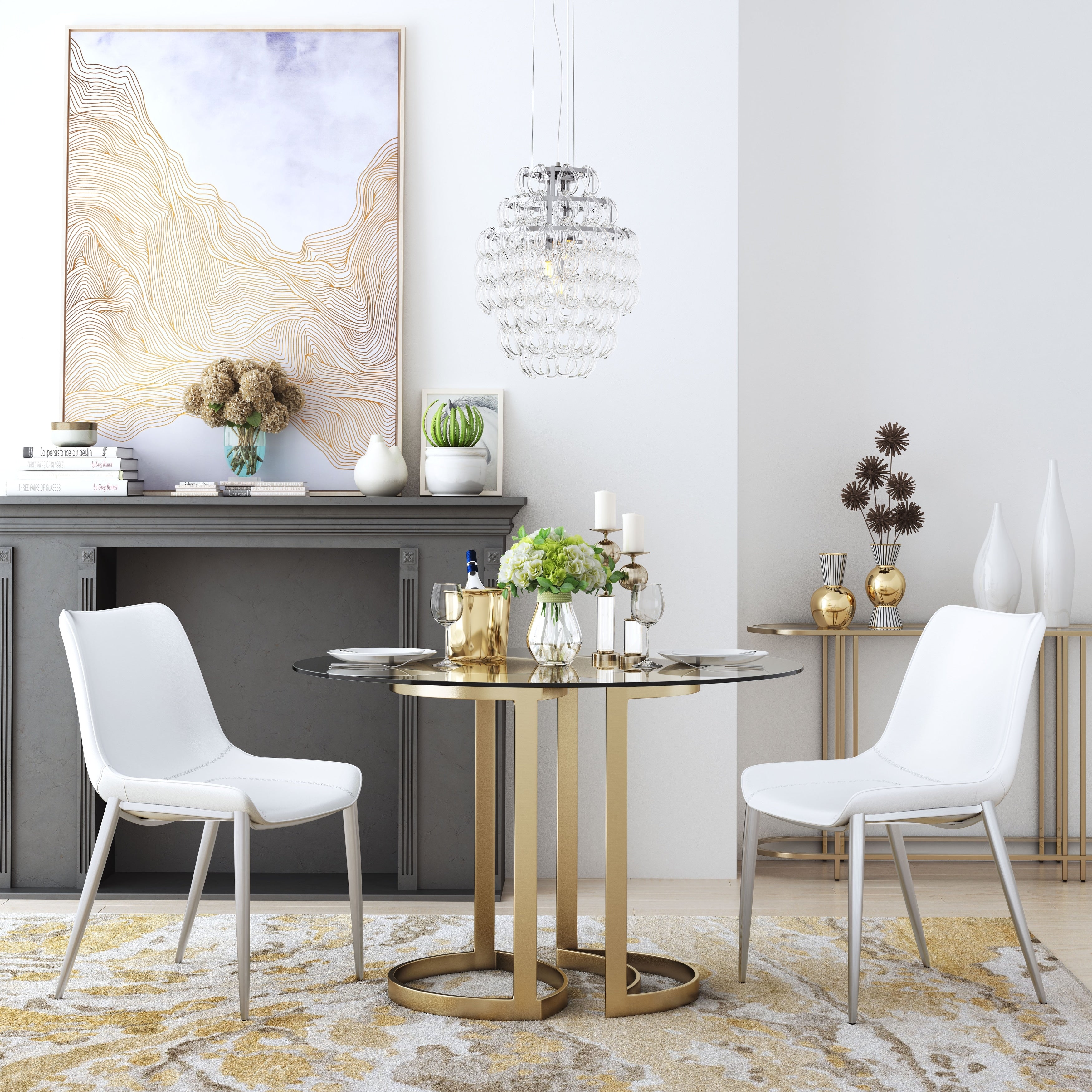 Magnus Dining Chair White Set Of 2
