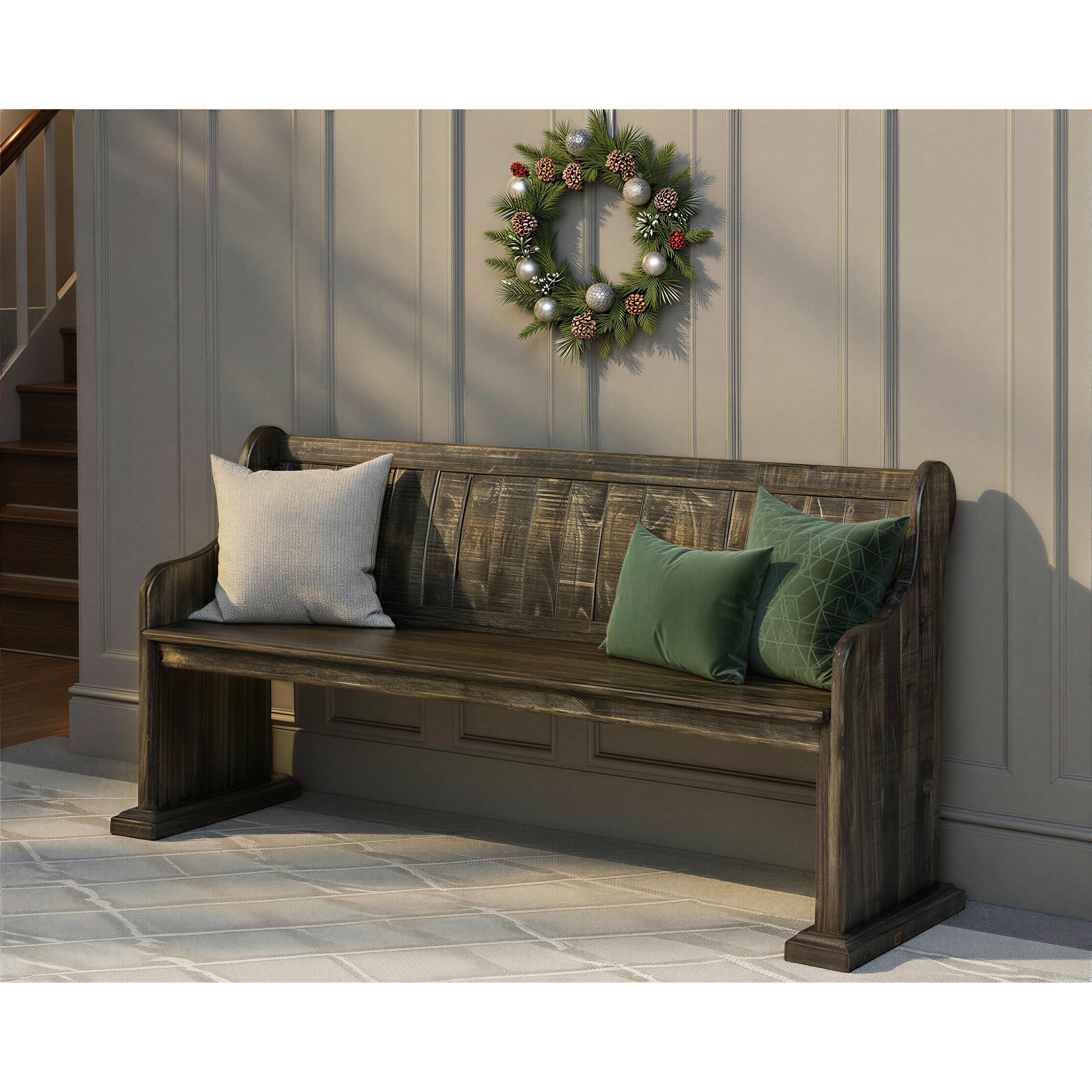 The Gray Barn Brees Aged Wood Dining Bench