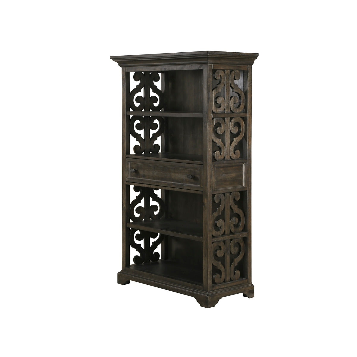 Bellamy Traditional Weathered Peppercorn Bookcase