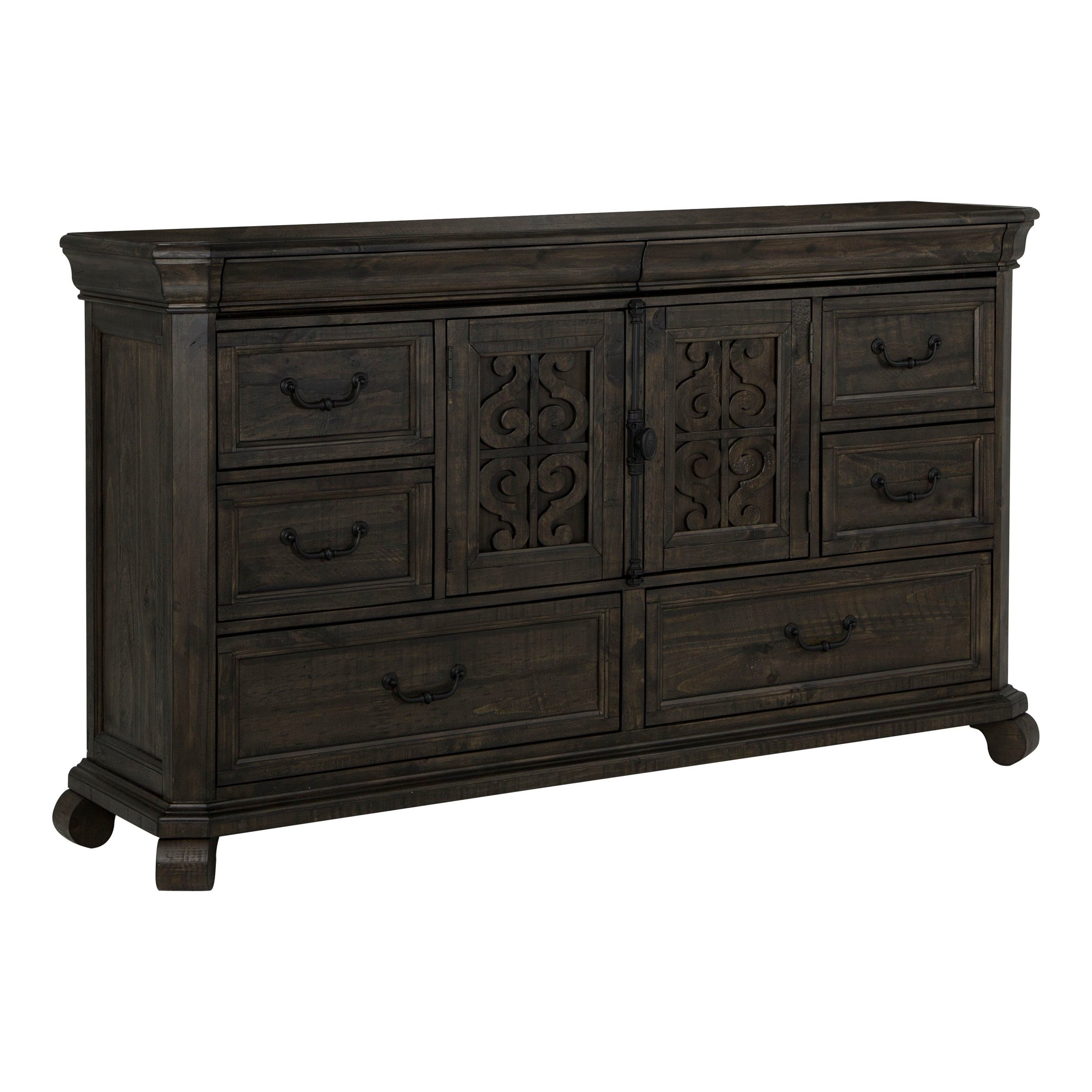 Bellamy Traditional Peppercorn 8 Drawer Dresser