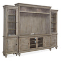 Lancaster Rustic Dovetail Grey Entertainment Wall