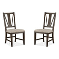 Magnussen Home Westley Falls Graphite Upholstered Side Chair Two Pack 19.75W X 23.25D X 40H