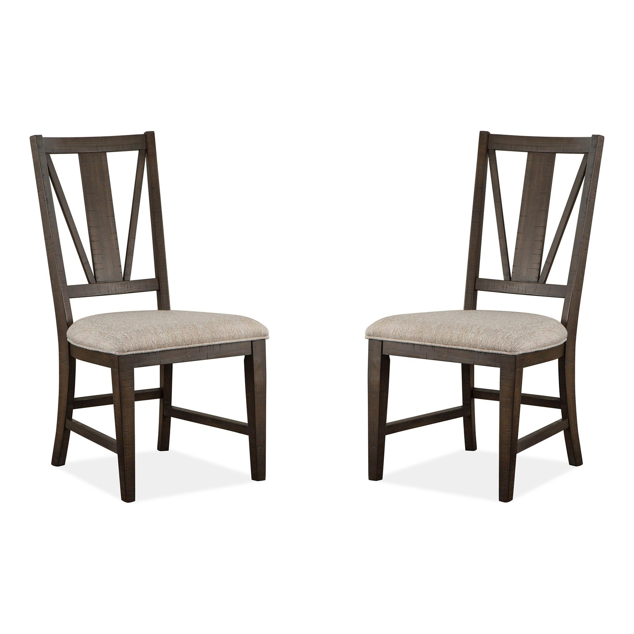Magnussen Home Westley Falls Graphite Upholstered Side Chair Two Pack 19.75W X 23.25D X 40H