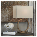 Signature Design By Ashley Mahala Metal 28 Inch Table Lamp With Antique Gold Finish