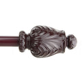 Instyledesign Mahogany Petal Adjustable Curtain Rod Set
