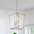Maiara Light Brown Metal 4 Light Chandelier