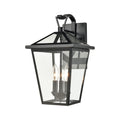 Main Street 16 High 3 Light Outdoor Sconce Black 16 Inch Tall
