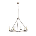 Maine Collection Chandelier D32.4 H23.25 Lt 6 Burnished Nickel Finish