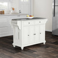 Copper Grove Goulais Stainless Steel Top Kitchen Island In White Finish