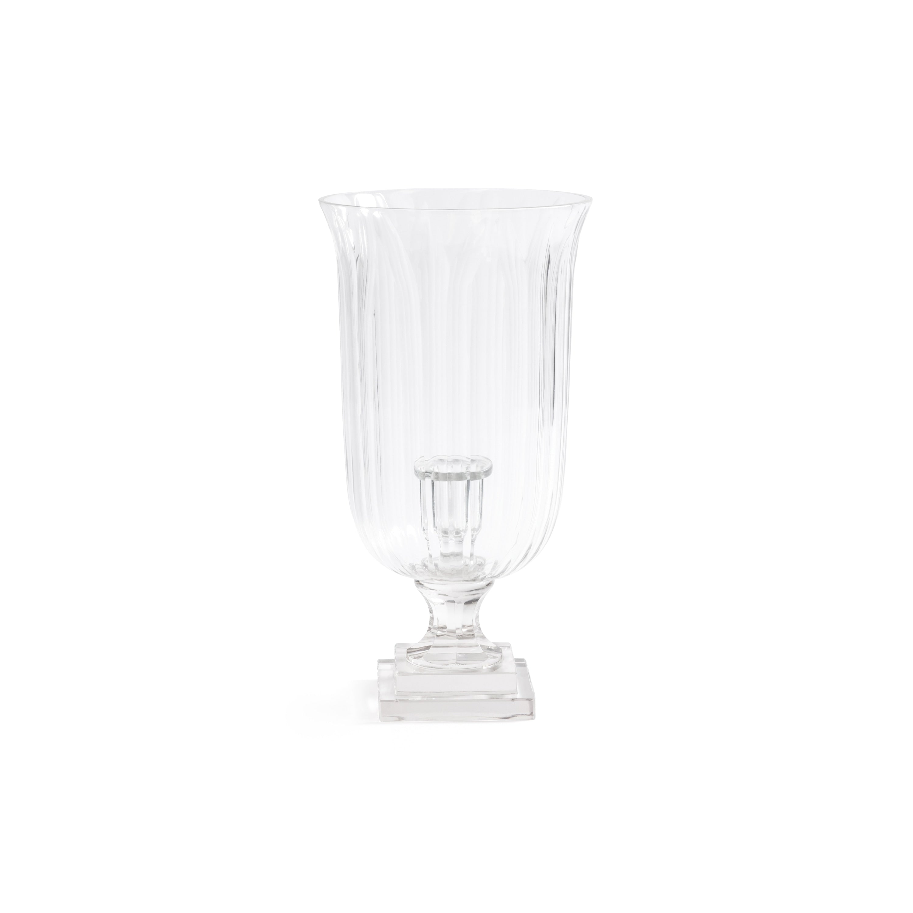 Maison De Verre Cut Glass Hurricane Taper Holder Clear