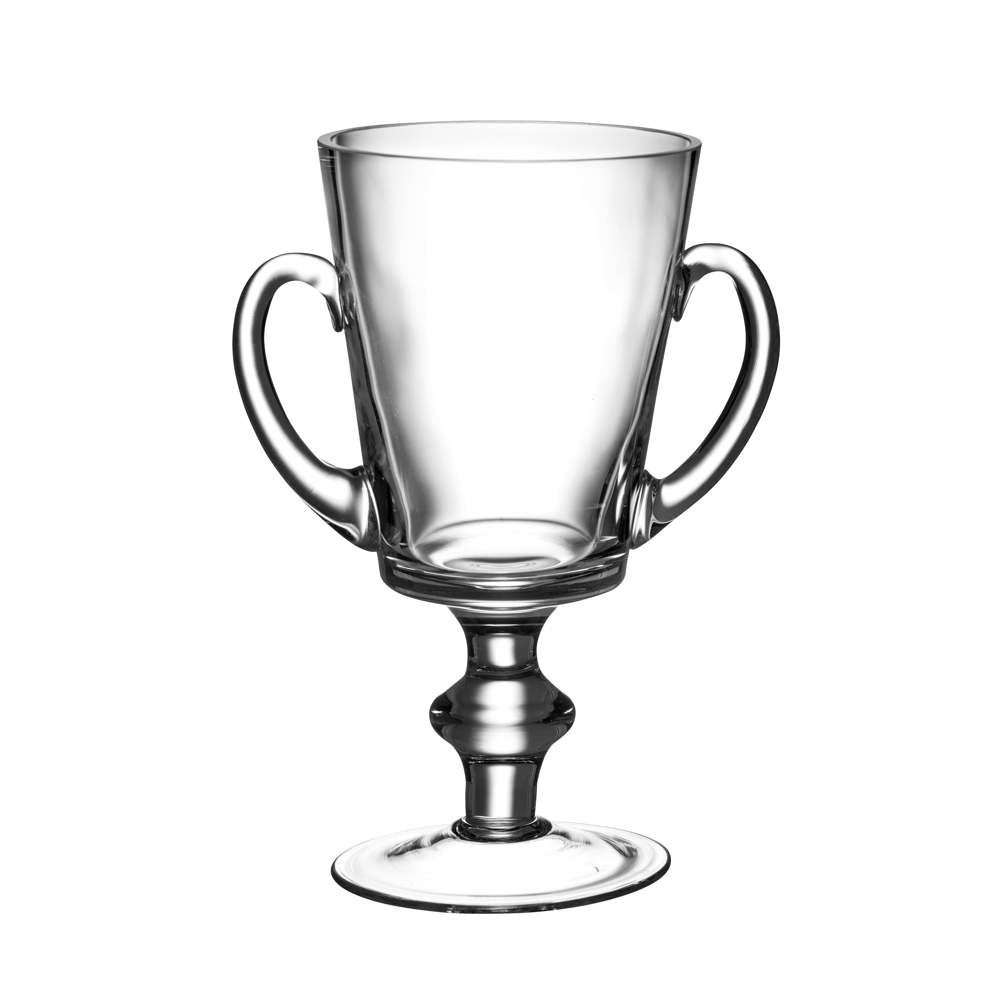 Majestic Gifts European Quality Glass Trophy Cup Vase W Handles 10 Height
