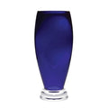 Majestic Gifts Handmade European Glass Footed Round Vase Cobalt