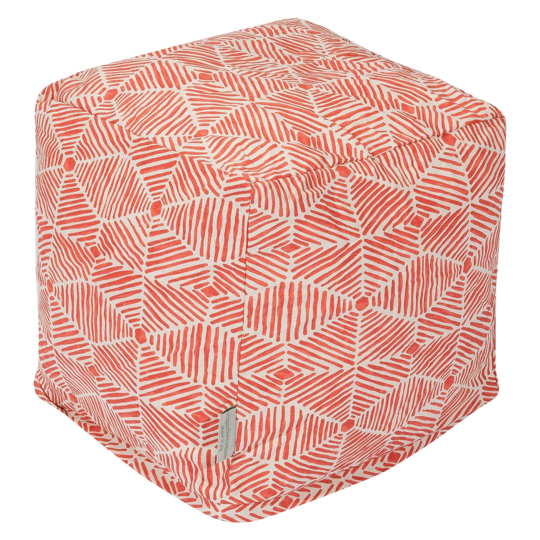 Majestic Home Goods Charlie Indoor Ottoman Pouf Cube