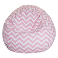 Majestic Home Goods Chevron Cotton Classic Bean Bag Chair Small Large