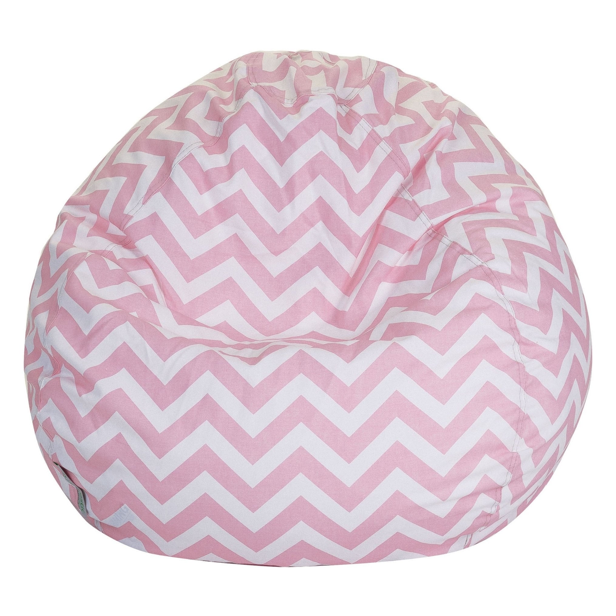 Majestic Home Goods Chevron Cotton Classic Bean Bag Chair Small Large