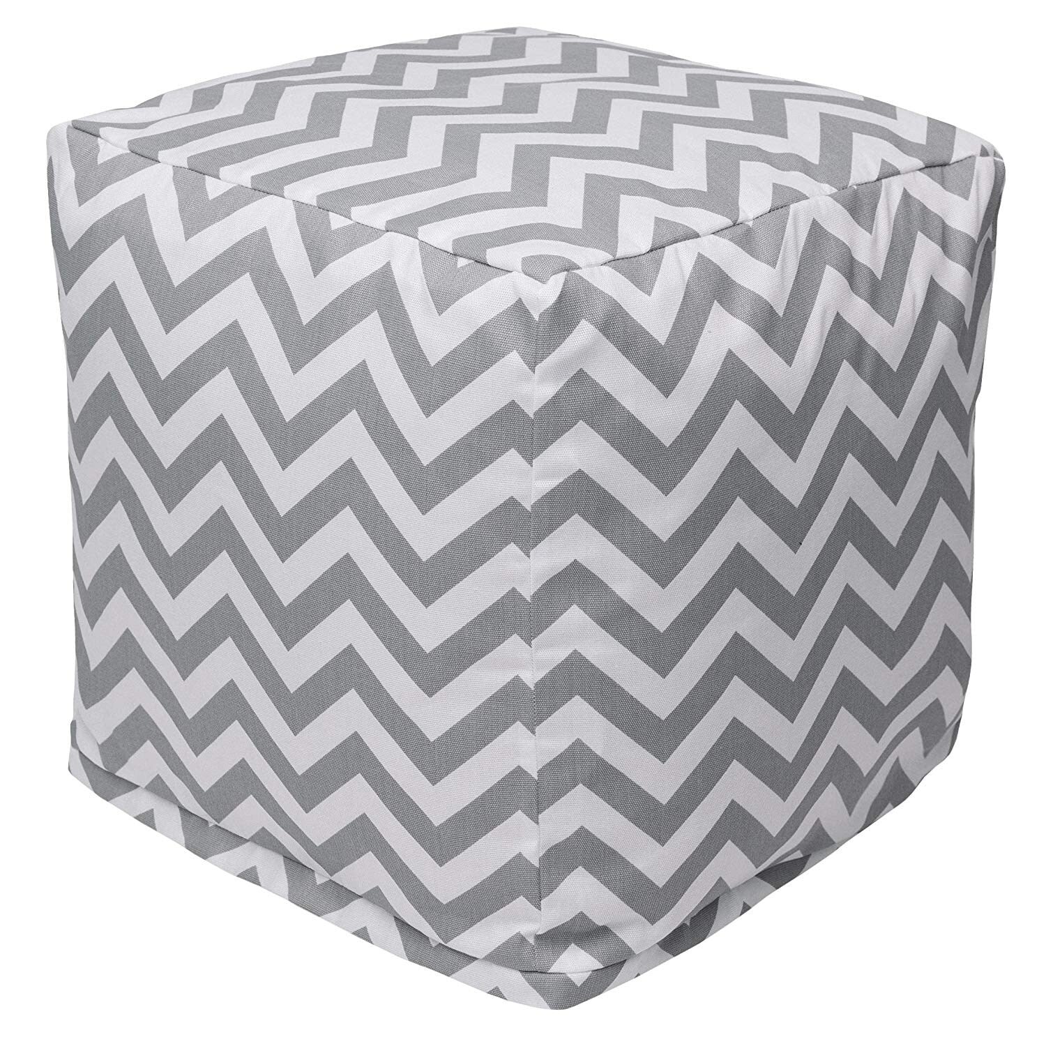 Majestic Home Goods Chevron Indoor Outdoor Ottoman Pouf Cube