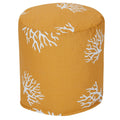 Majestic Home Goods Coral Indoor Outdoor Ottoman Pouf 16 L X 16 W X 17 H