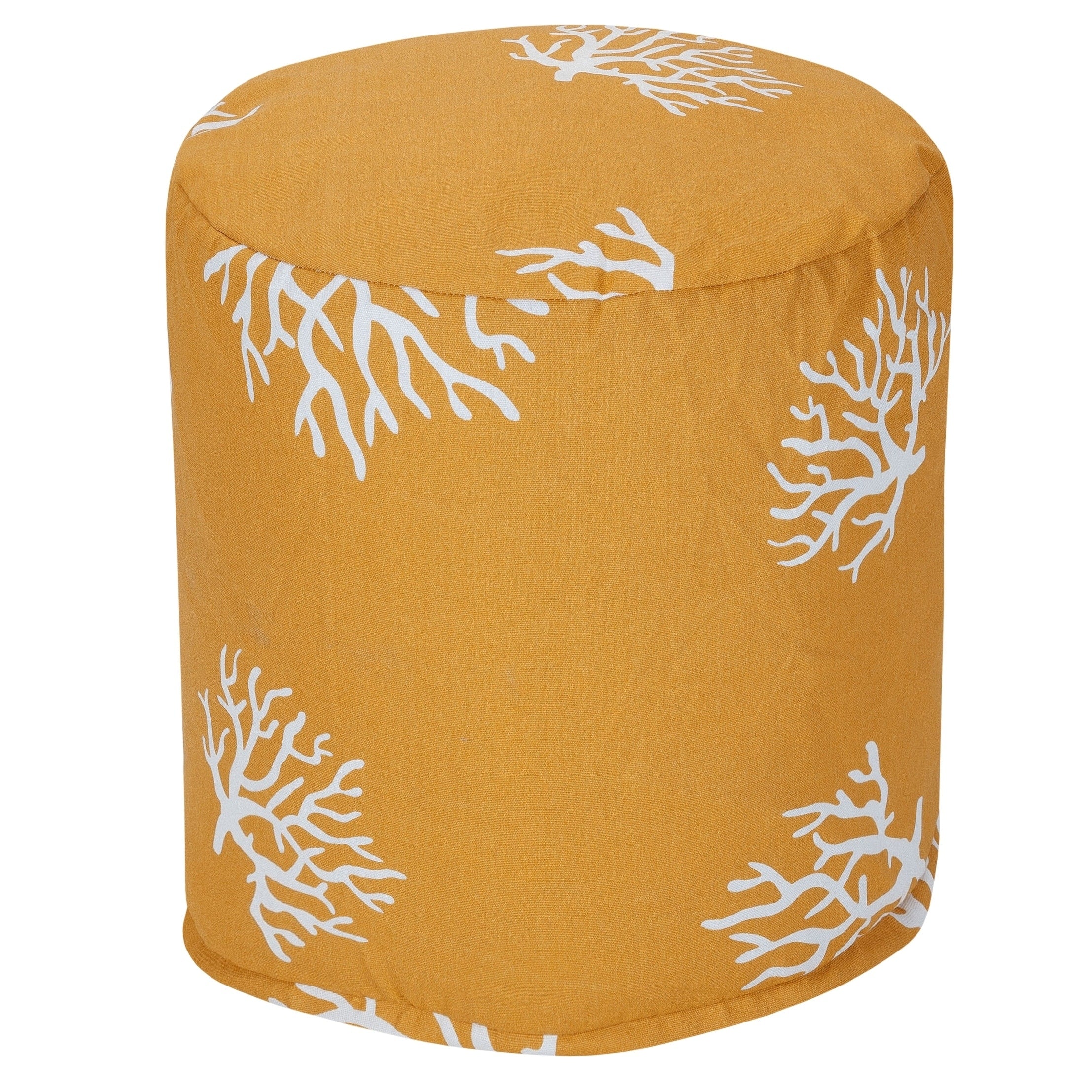 Majestic Home Goods Coral Indoor Outdoor Ottoman Pouf 16 L X 16 W X 17 H