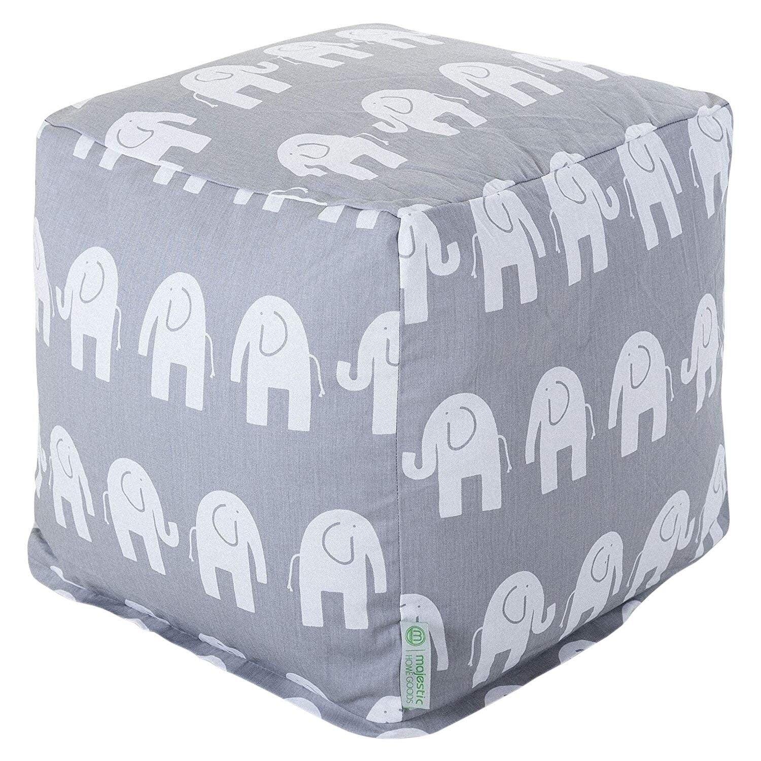 Majestic Home Goods Ellie Indoor Ottoman Pouf Cube