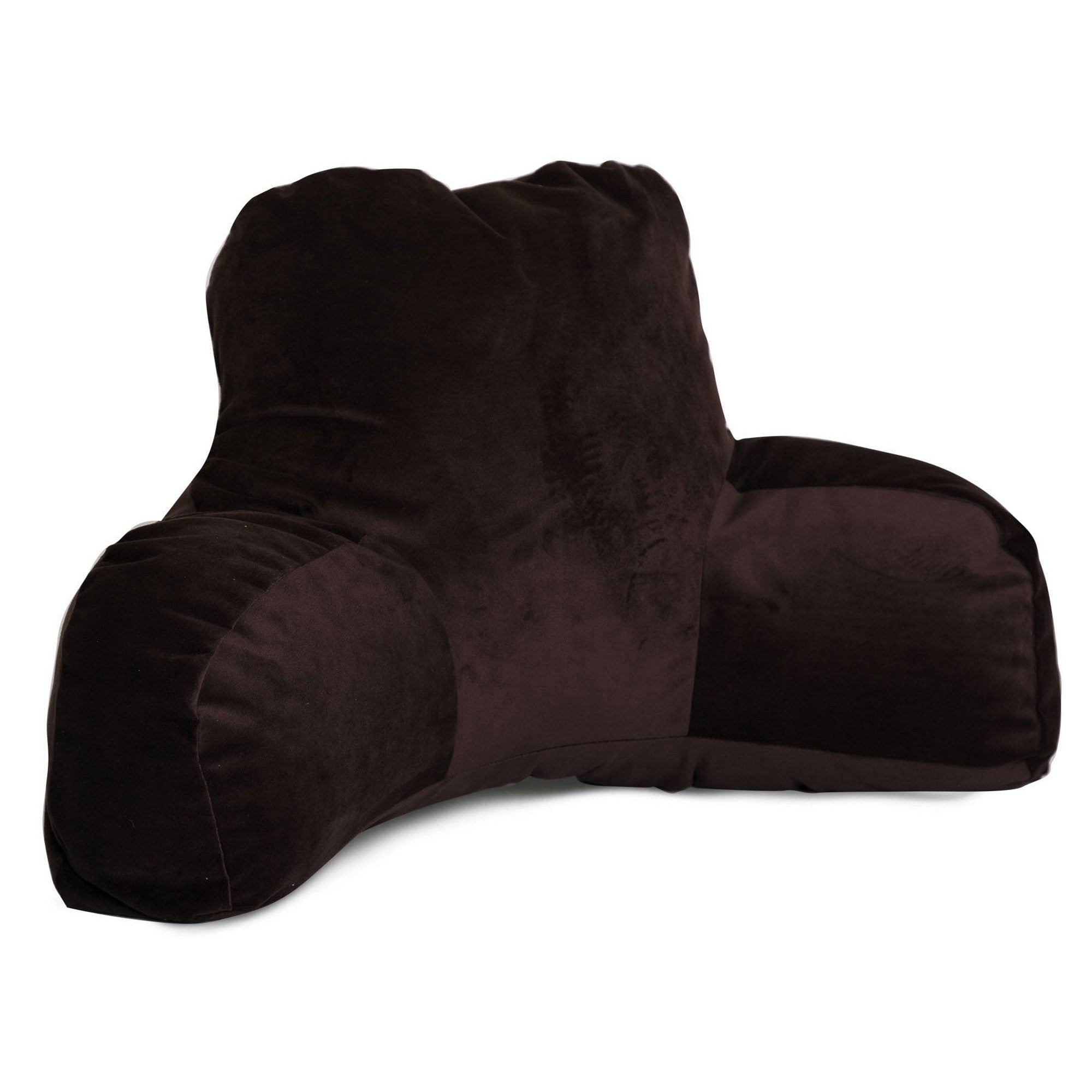Majestic Home Goods Faux Suede Reading Bed Pillow 33 X 6 X 18