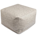 Majestic Home Goods Indoor Charlie Cotton Ottoman Pouf 27 In L X 27 In W X 17 In H