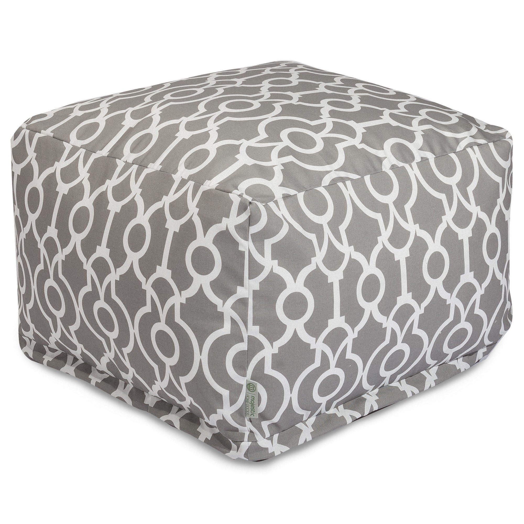 Majestic Home Goods Indoor Outdoor Athens Ottoman Pouf 27 In L X 27 In W X 17 In H