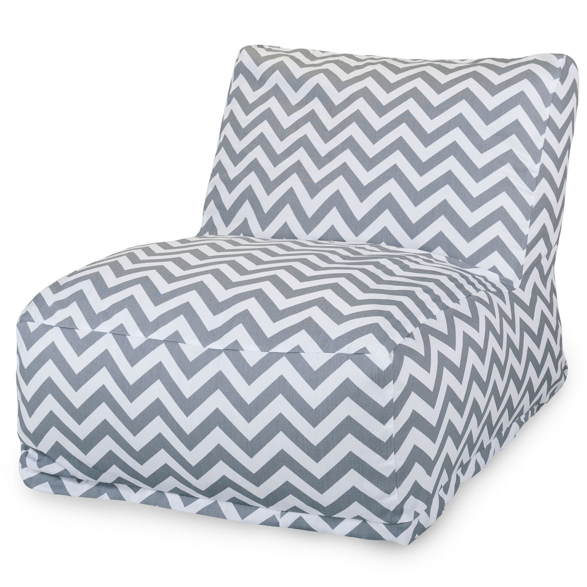 Majestic Home Goods Indoor Outdoor Chevron Bean Bag Chair Lounger 36 In L X 27 In W X 24 In H