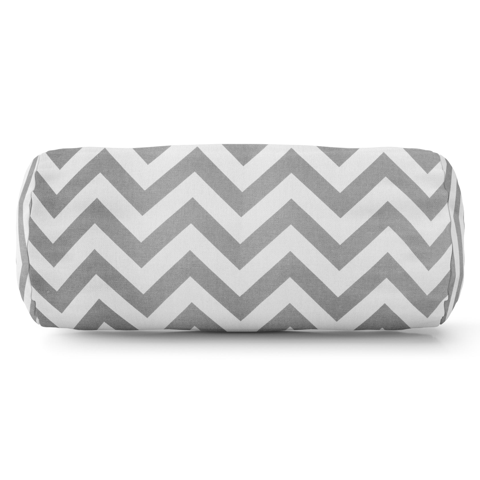 Majestic Home Goods Indoor Outdoor Chevron Round Bolster Decorative Throw Pillow