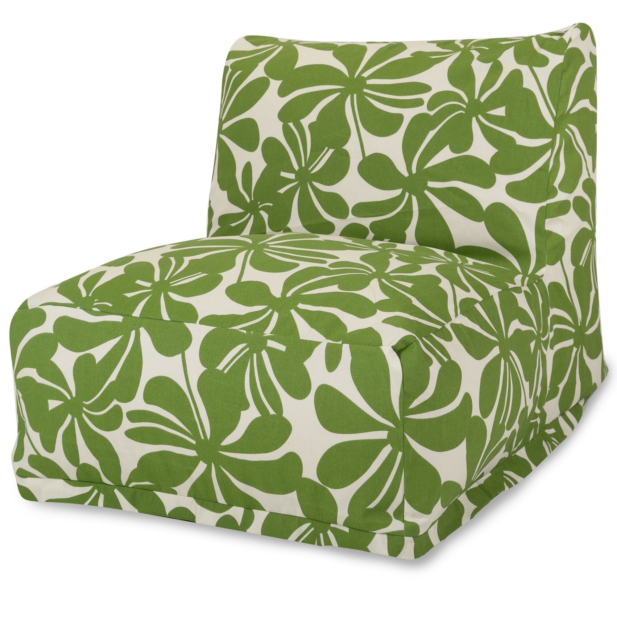 Majestic Home Goods Indoor Outdoor Plantation Bean Bag Chair Lounger 36 In L X 27 In W X 24 In H
