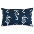 Majestic Home Goods Indoor Outdoor Sea Horse Small Decorative Throw Pillow 20 X 12